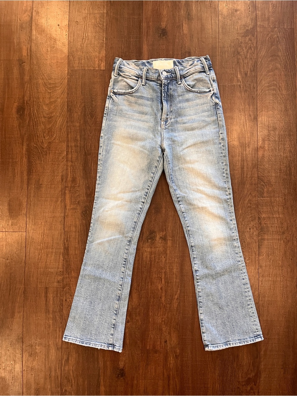 Mother Superior Jeans Womens Size 25 The Hustler Ankle Bootcut Light Wash Denim